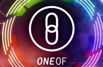 The picture shows a logo of OneOf as it partners with Moonpay