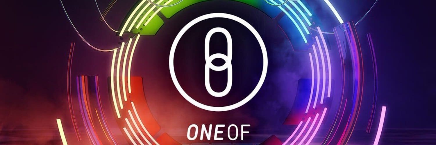 The picture shows a logo of OneOf as it partners with Moonpay