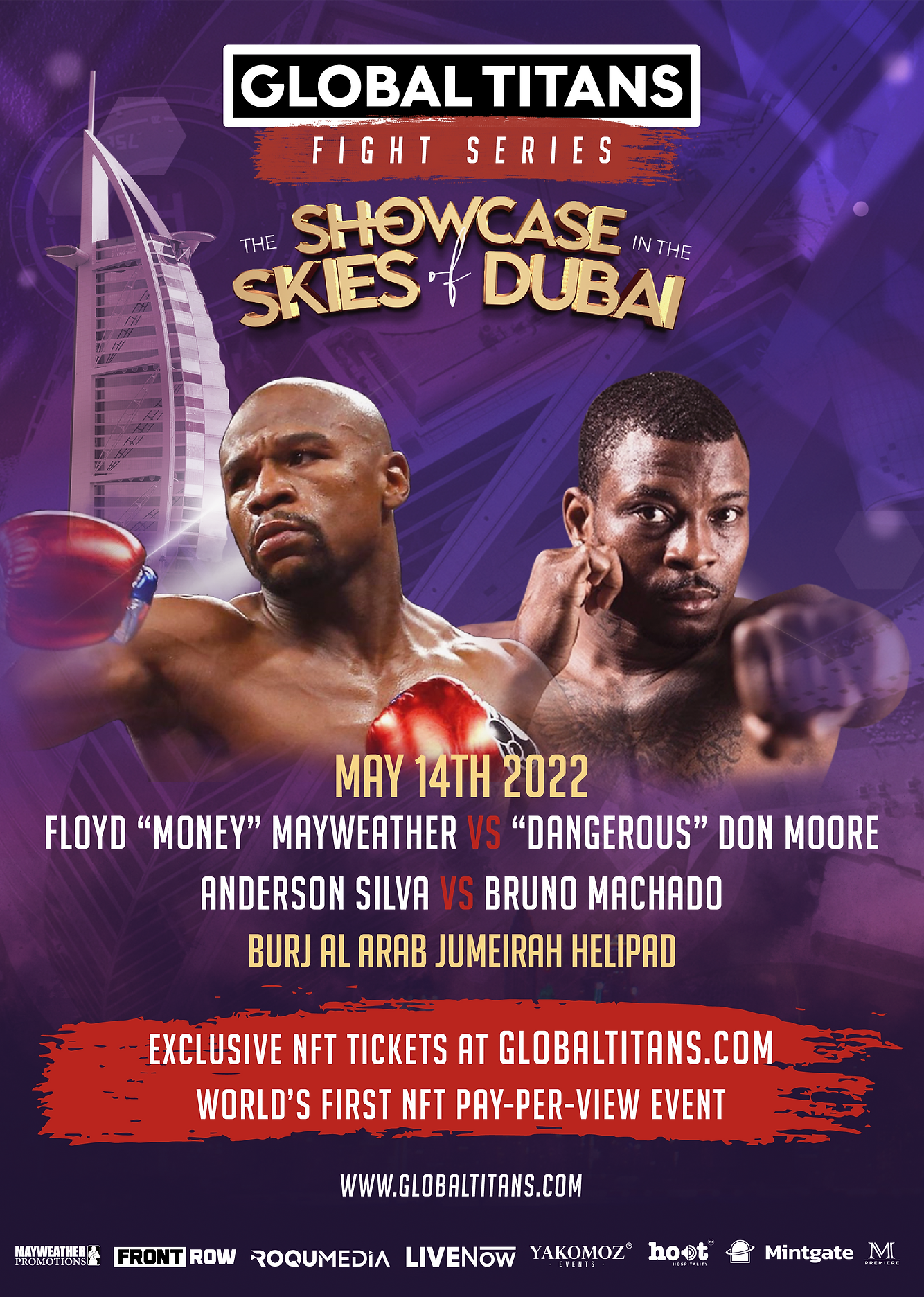 Image of the new Floyd Mayweather NFT project promo poster