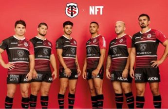 digital poster of the Stade Toulousain rugby team NFT collection