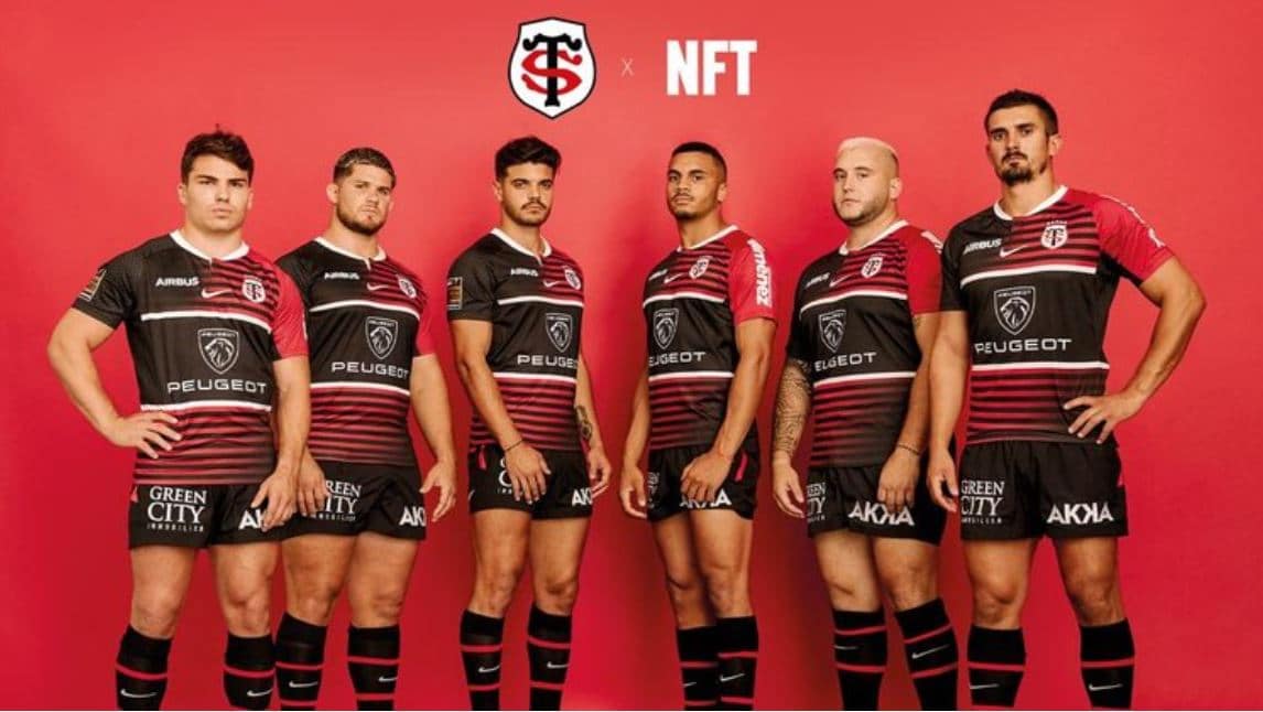 digital poster of the Stade Toulousain rugby team NFT collection