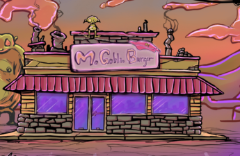 McGoblin Burgers's grand opening store.