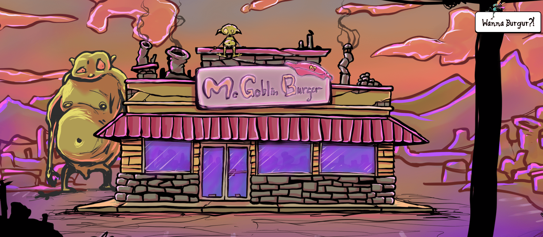 McGoblin Burgers's grand opening store.