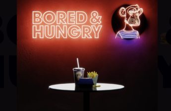 Bored & Hungry NFT restaurant featuring a bored ape