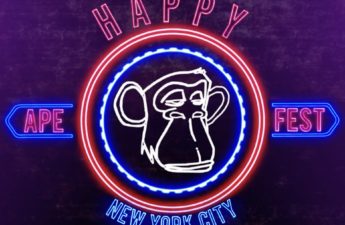 ApeFest 2022 logo featuring an ape in neon lights