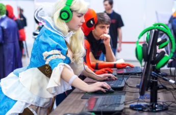 Cosplay gamers at a Game Expo