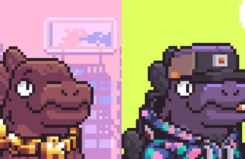 image of two KaijuKingz pixel PFP NFTs