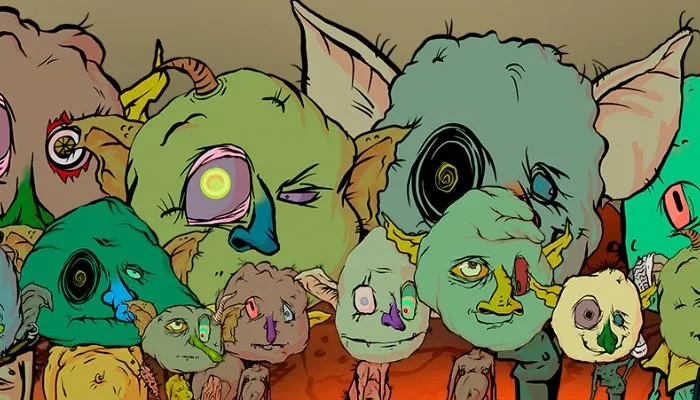 Different ugly goblins of free to mint Goblintown project