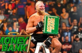 image of a WWE participant holding the MONEY IN THE BANK briefcase